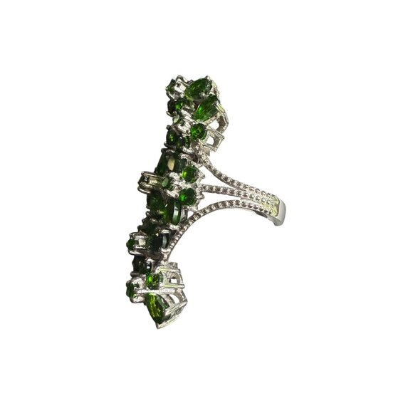 STS Sterling Silver Peridot Cocktail Ring Size 6 - Picture 4 of 6